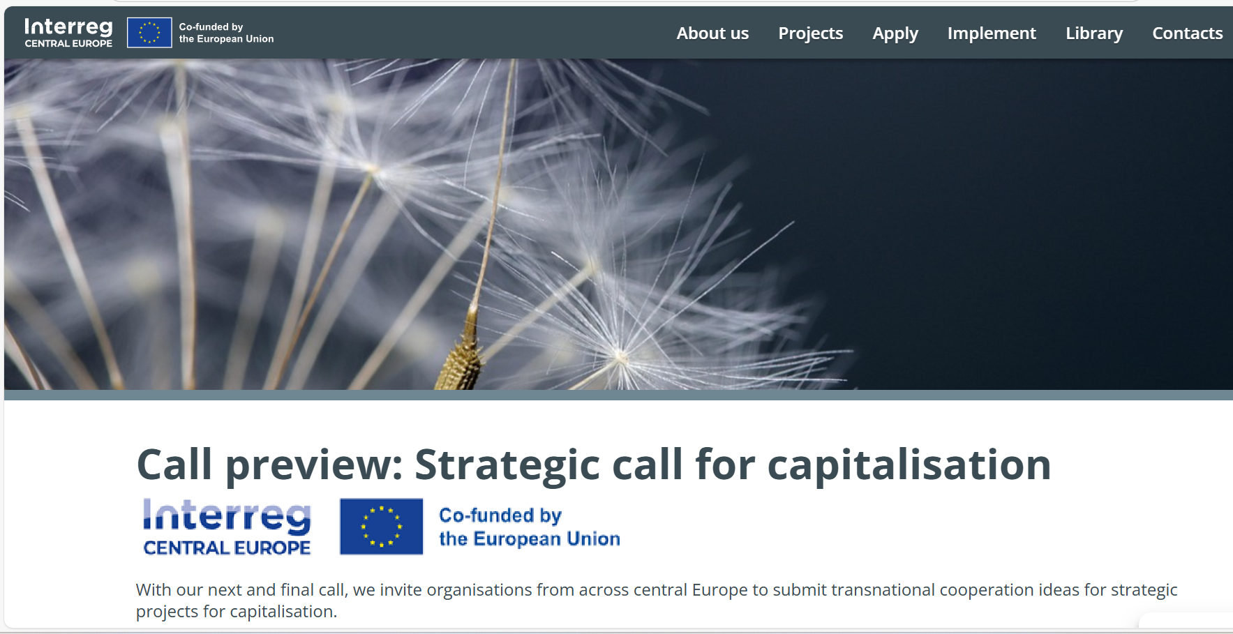 Info-Session zum „Call on Capitalisation“ im Interreg Central Europe Programm, 24.06.2025