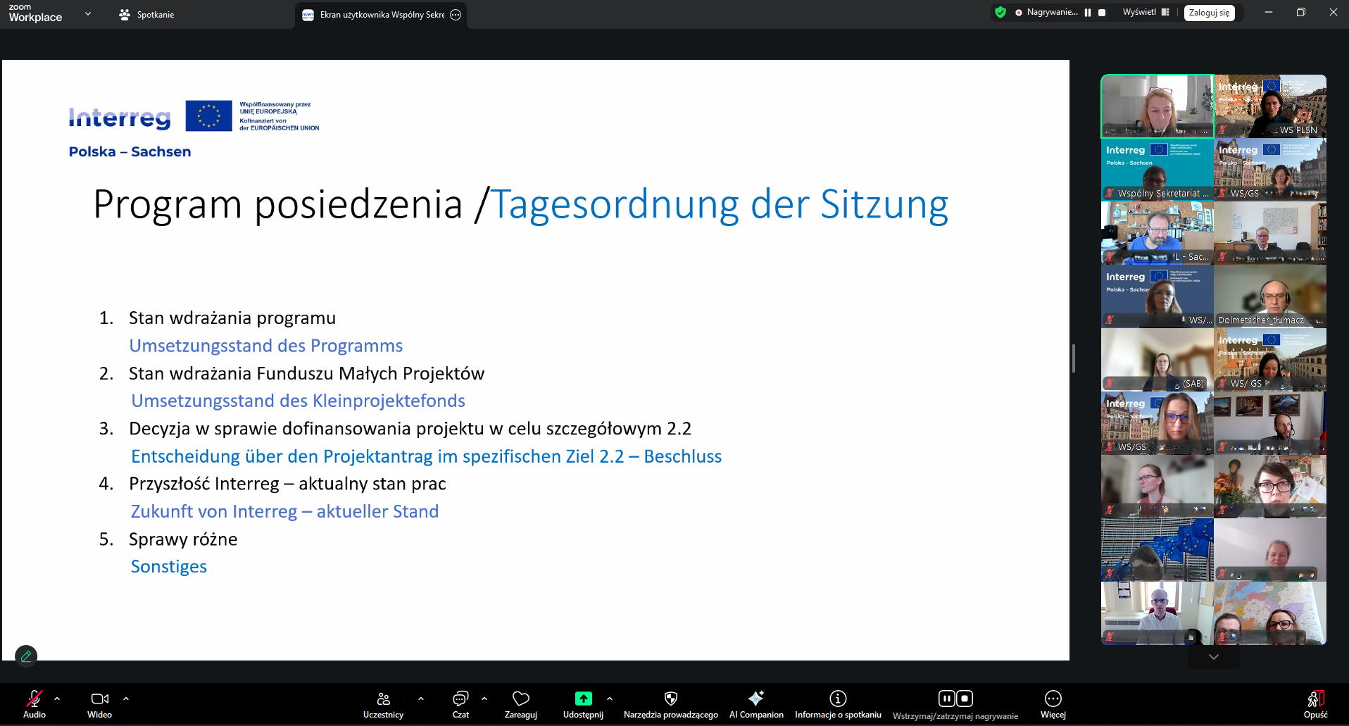 12. Situng des Begleitauschusses