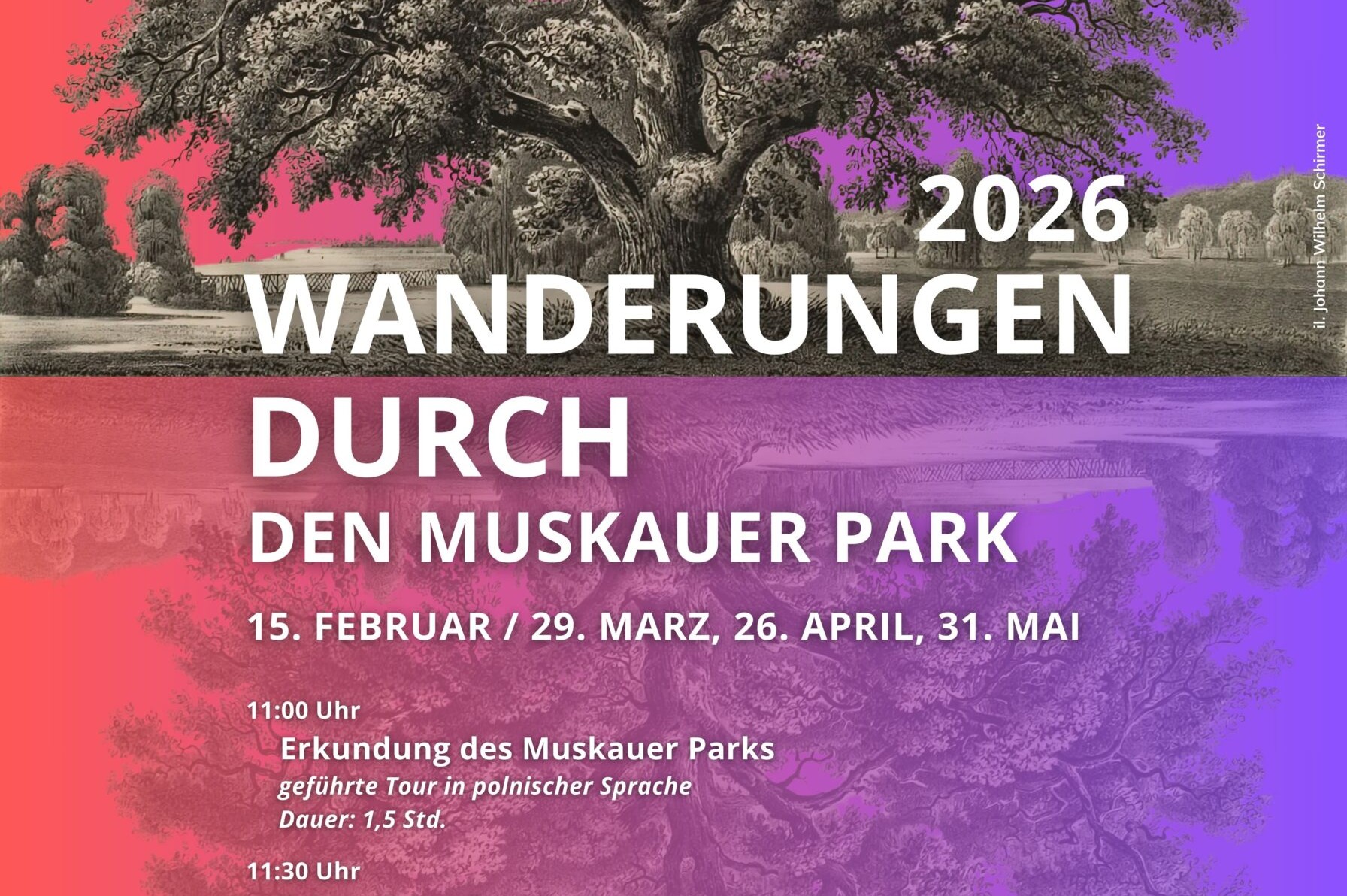 Wanderungen durch den Muskauer Park 2026